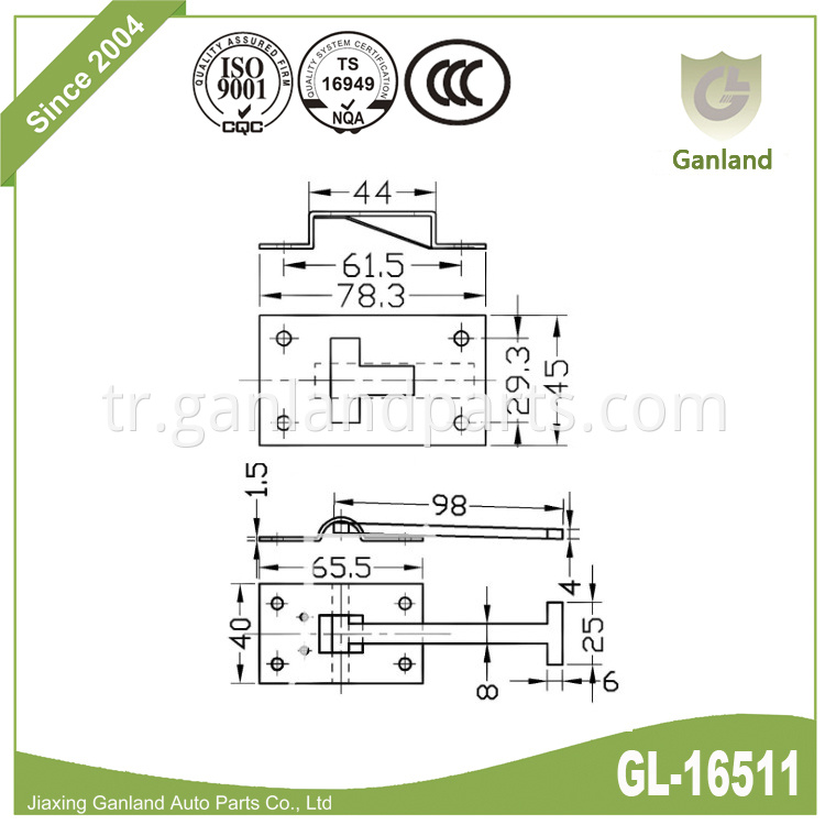 Door hold hook and keeper gl-16511